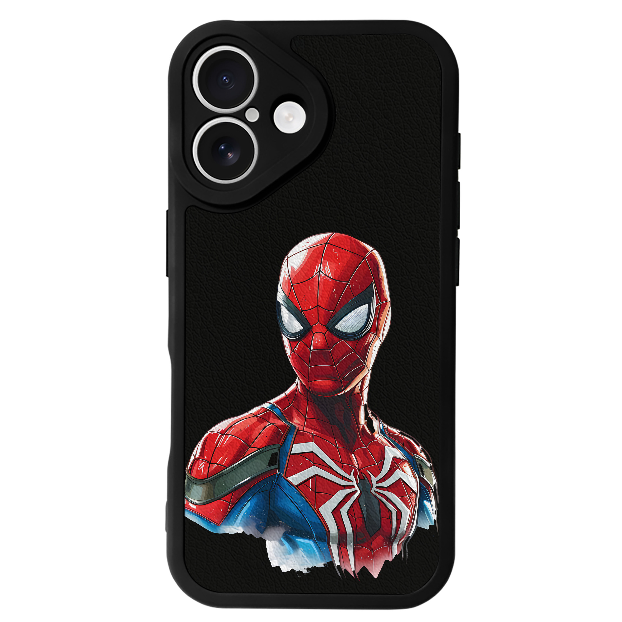 Spider Man スパイダーマン 【iPhone 16シリーズ対応】シリコンスマホケース（レザー調） 材質：シリコン